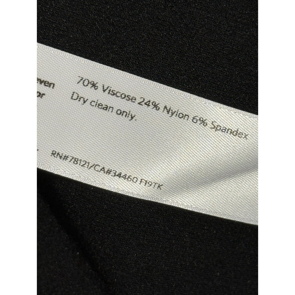 EILEEN FISHER Black Long Fluid Lyocell Open Front Jersey Cardigan Medium Q23 - Picture 5 of 5